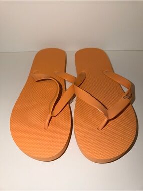 Women's Orange Flip Flop Sandals - Casual Summer Thong Sandals